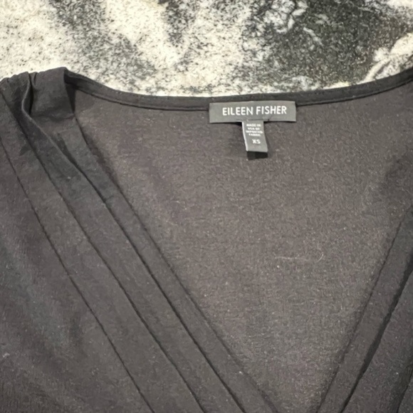 Eileen Fisher Rayon Blend Simple Black Dress - Picture 9 of 12